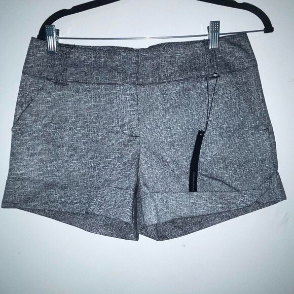 Harve Benard Black White Tweed Print Shorts Sz 6 4" Inseam - Picture 1 of 11